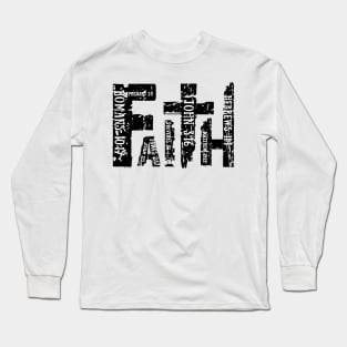 Christian Bible Verse Religious Retro Faith Cross 2 Long Sleeve T-Shirt